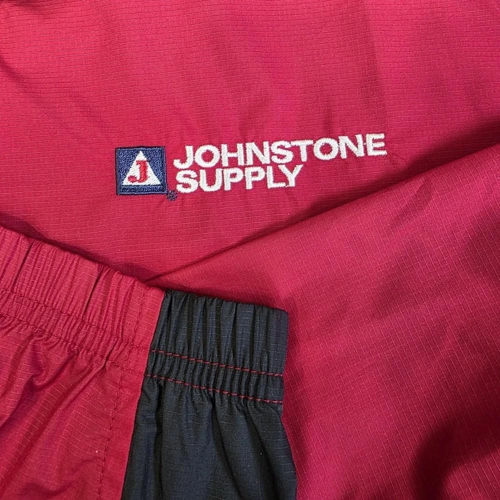 Adidas Golf ClimaProof Wind Jacket‎ Mens Large Red V-Neck Pullover Logo
